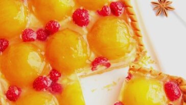 Raspberries Peach Tart