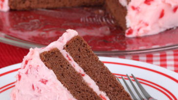 Cherry Frosted Chocolate Cake